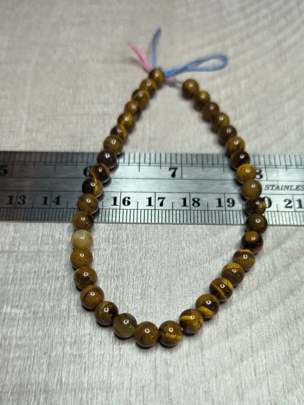 #2- 6mm Natural Tiger’s Eye 8-Inch Bead Strand